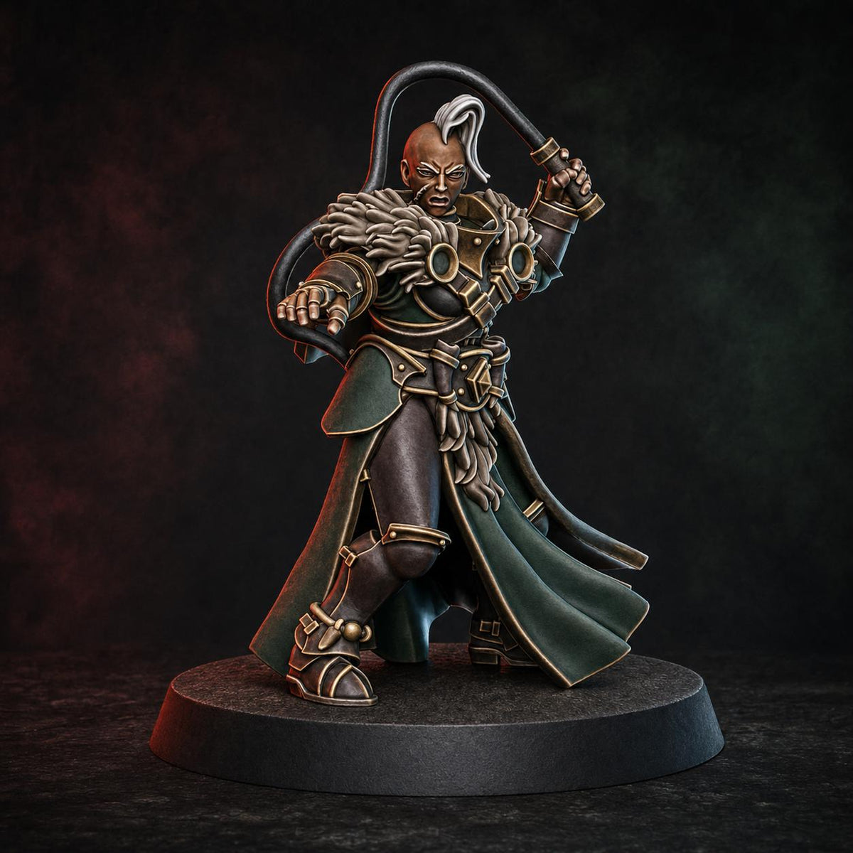 Blackhide Tribe Beastmaster – Warhammer 40k Compatible Miniature, DakkaDakka – 3D printed 16K resin miniature – main photo