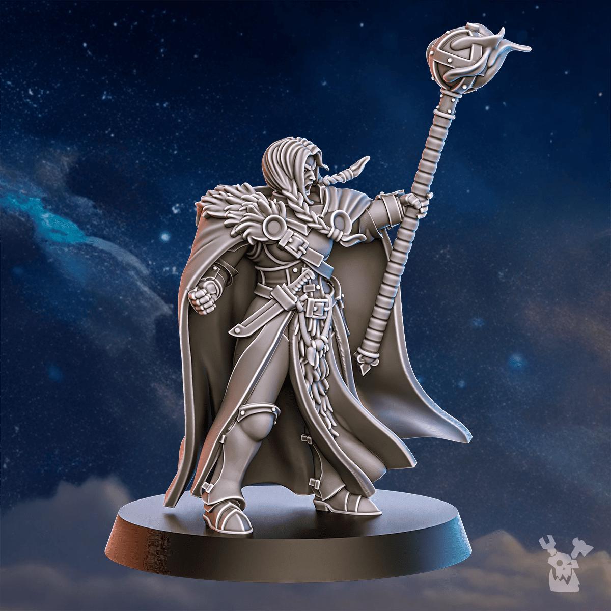 Blackhide Tribe Signalist – Warhammer 40k Compatible Miniature, DakkaDakka – 3D printed 16K resin miniature – photo 4 of 5
