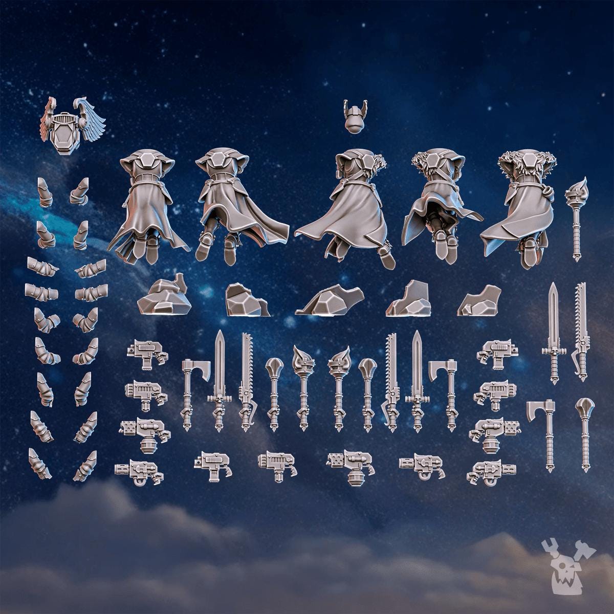 Stormpride Sisters Valkyrie Build Kit – Space Wolves Proxy, DakkaDakka – 3D printed 16K resin miniature – photo 5 of 5