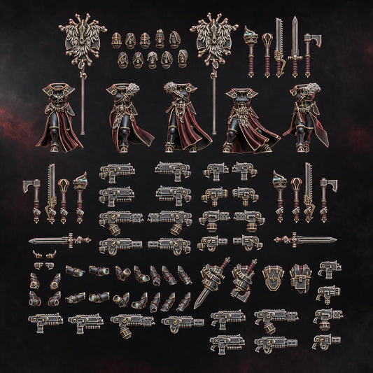 White Fangs Hunters Build Kit – Warhammer 40k Compatible Miniature, DakkaDakka – 3D printed 16K resin miniature – main photo