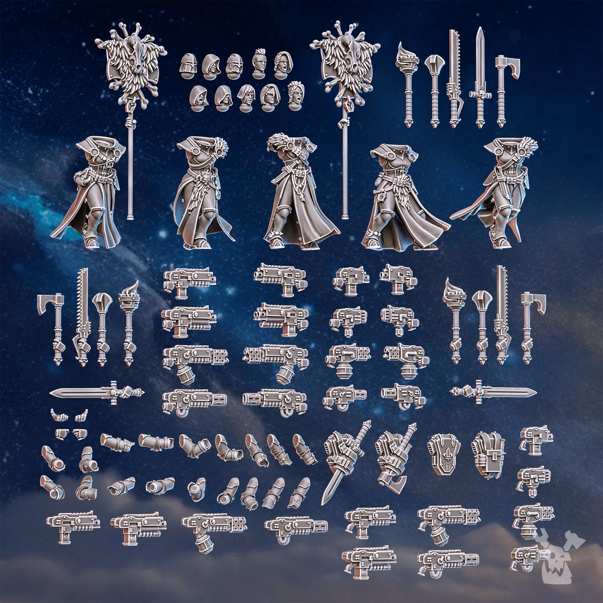 White Fangs Hunters Build Kit – Warhammer 40k Compatible Miniature, DakkaDakka – 16K resin miniature – photo 4 of 5