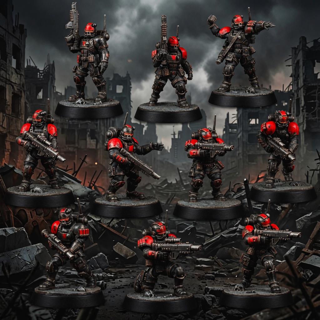 Imperial Urban Storm Squad – Space Marines Proxy, Wargame Exclusive – 3D printed 16K resin miniature – main photo