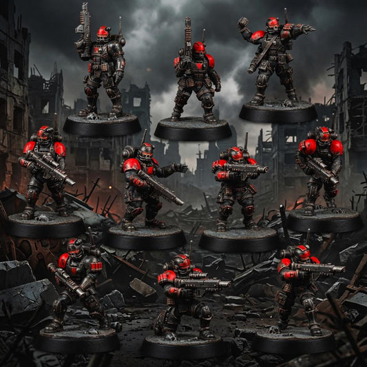 Imperial Urban Storm Squad – Space Marines Proxy, Wargame Exclusive – 3D printed 16K resin miniature – main photo