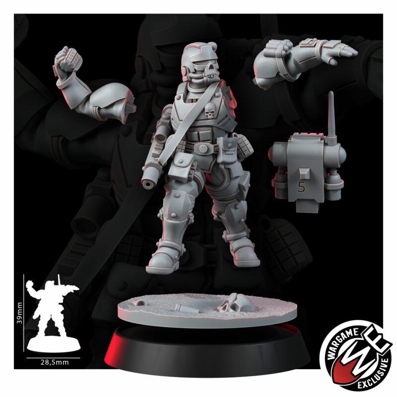 Imperial Urban Storm Squad – Space Marines Proxy, Wargame Exclusive – 3D printed 16K resin miniature – photo 9 of 10