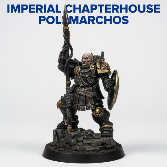 Imperial Polemarchos – Space Marines Proxy, Wargame Exclusive – 3D printed 16K resin miniature – main photo