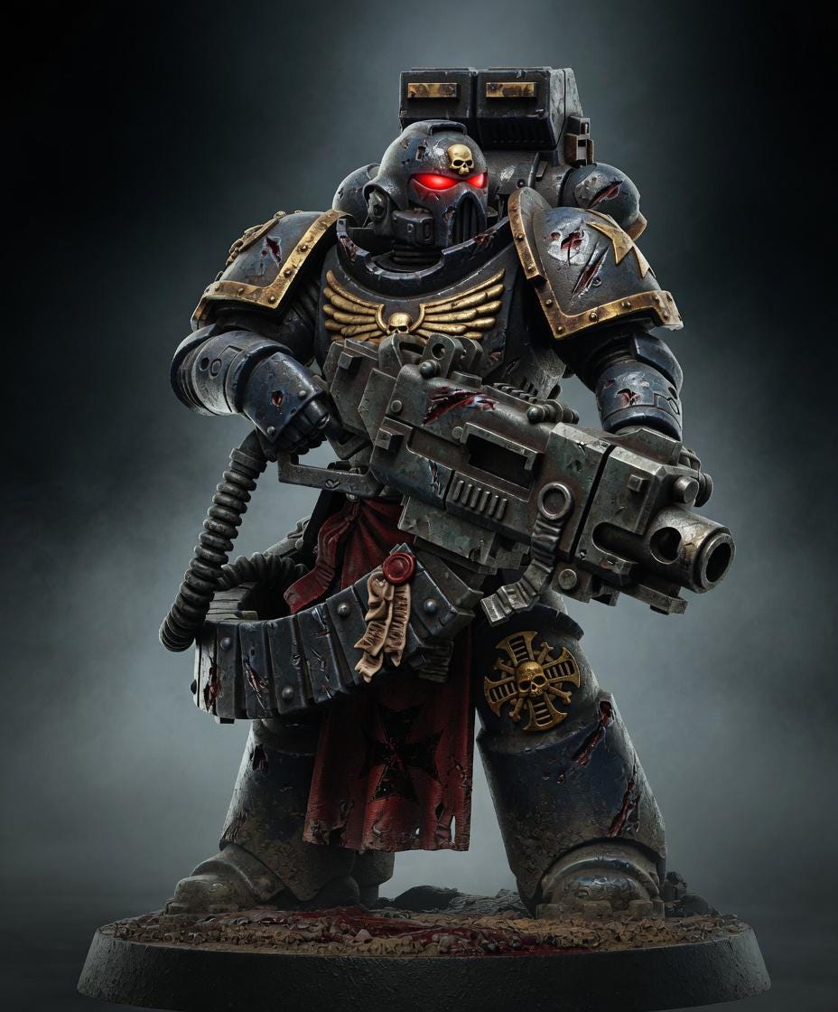 Imperial Veterans Squad – Space Marines Proxy, Wargame Exclusive – 3D printed 16K resin miniature – photo 3 of 10