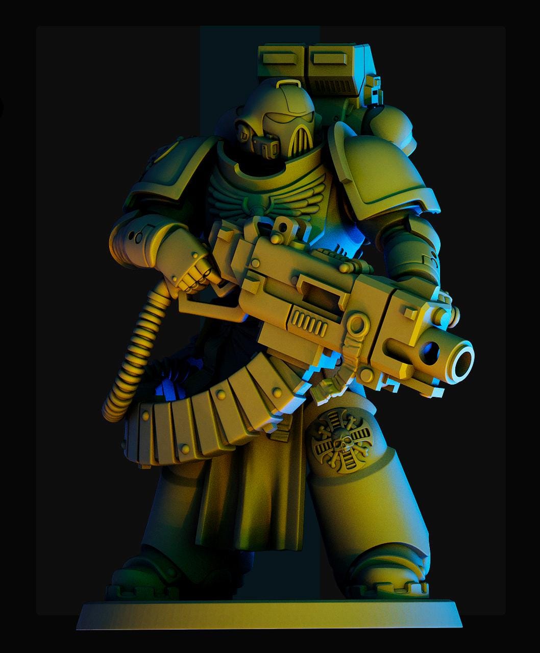 Imperial Veterans Squad – Space Marines Proxy, Wargame Exclusive – 3D printed 16K resin miniature – photo 10 of 10