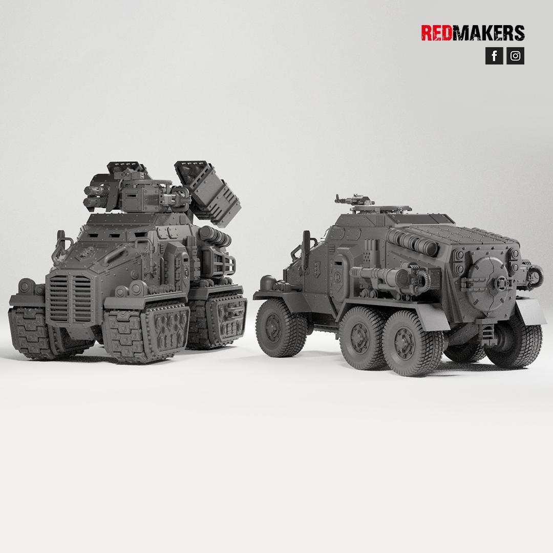 Heavy Armored Assault Vehicle – Space Marines Proxy, Wargame Exclusive – 3D printed 16K resin miniature – photo 5 of 10