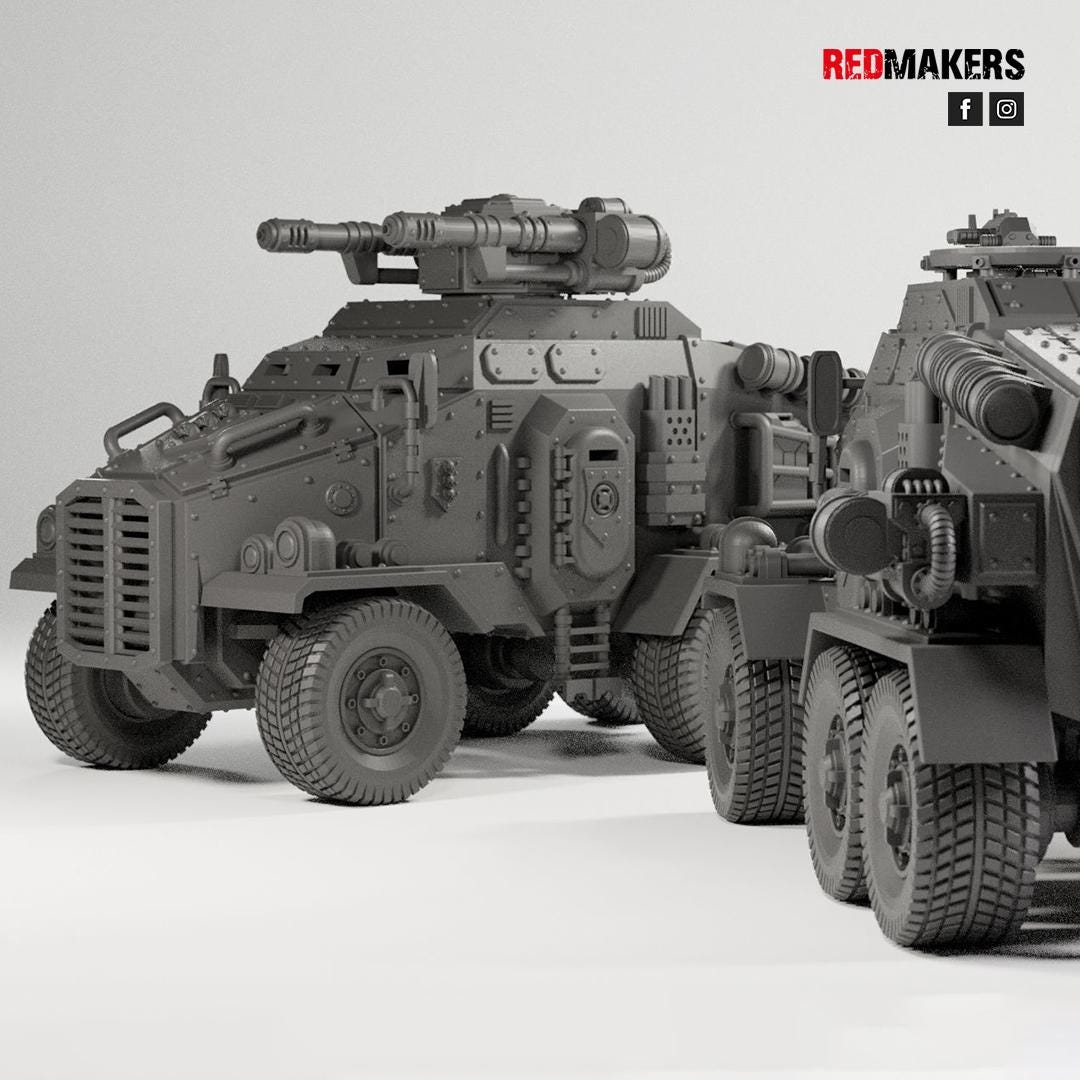 Heavy Armored Assault Vehicle – Space Marines Proxy, Wargame Exclusive – 3D printed 16K resin miniature – photo 7 of 10