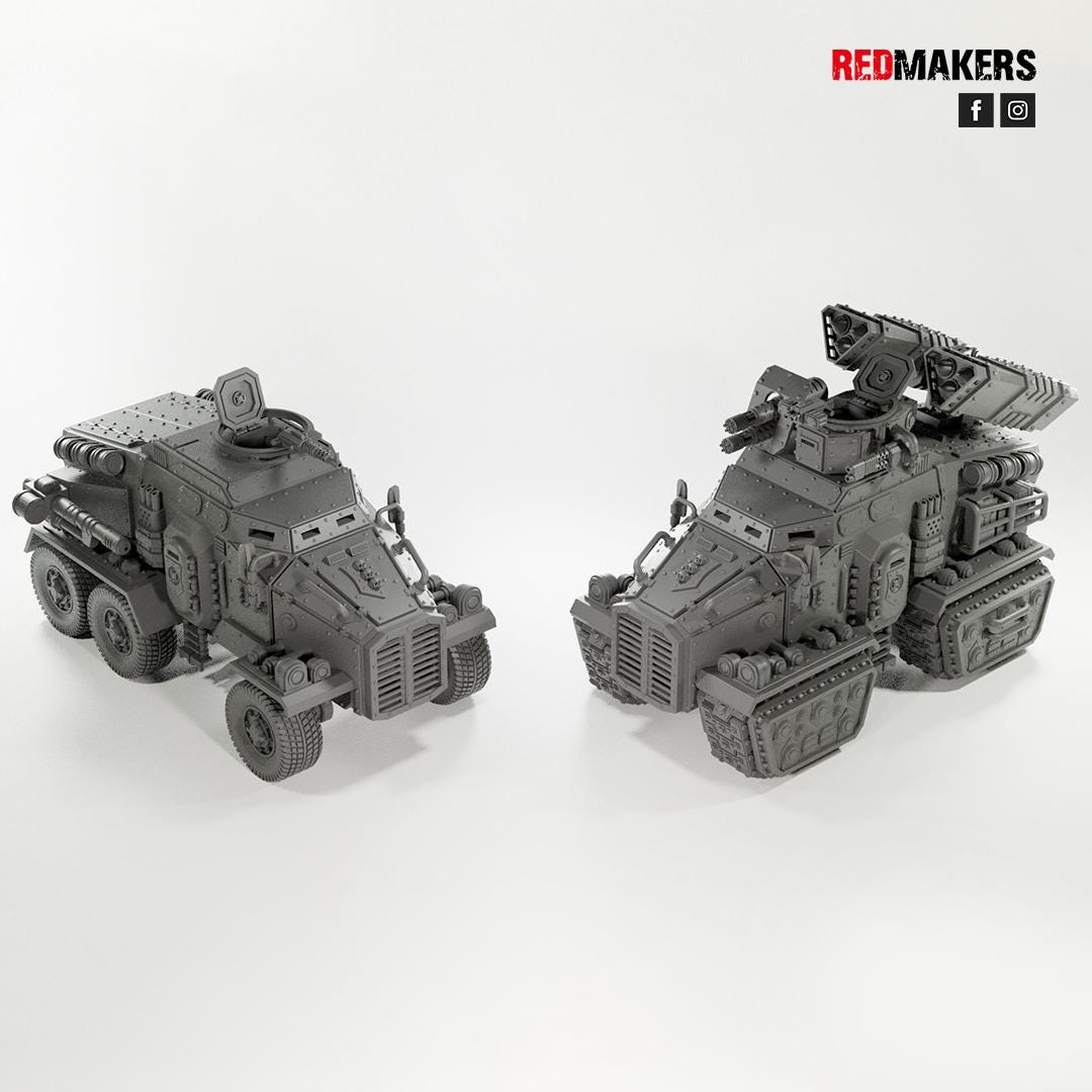 Heavy Armored Assault Vehicle – Space Marines Proxy, Wargame Exclusive – 3D printed 16K resin miniature – photo 10 of 10