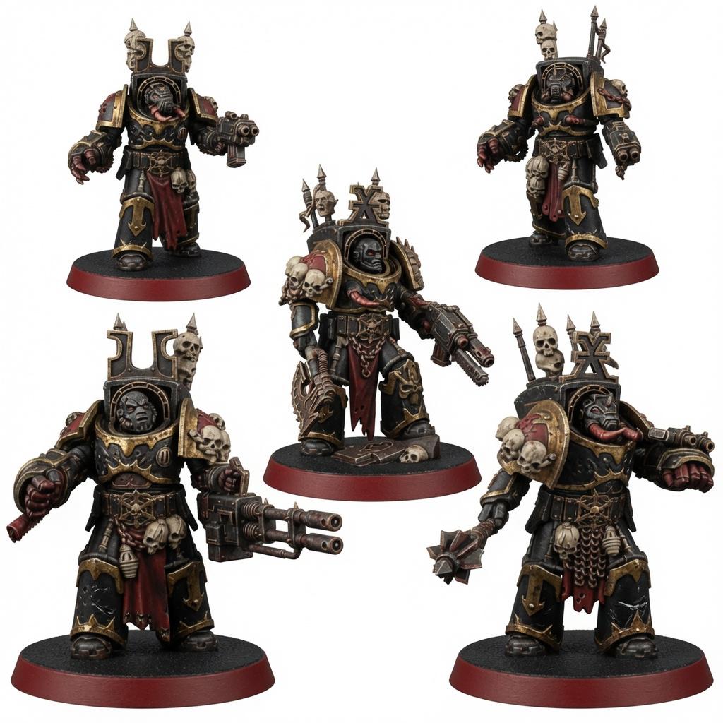 Red Butchers Heavy Guard Exo-Armour – Space Marines Proxy, Wargame Exclusive – 3D printed 16K resin miniature – main photo