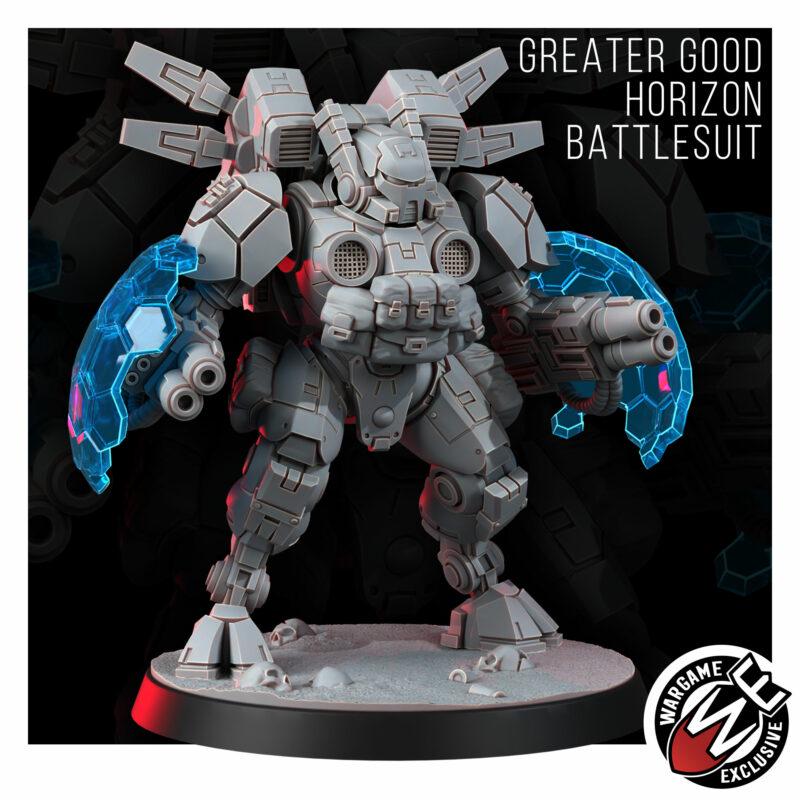 Horizon Battlesuit – T'au Empire Proxy, Wargame Exclusive – 3D printed 16K resin miniature – photo 4 of 8