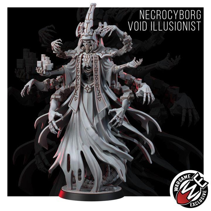 Necrocyborg Void Illusionist – Necrons Proxy, Wargame Exclusive – 3D printed 16K resin miniature – photo 2 of 5