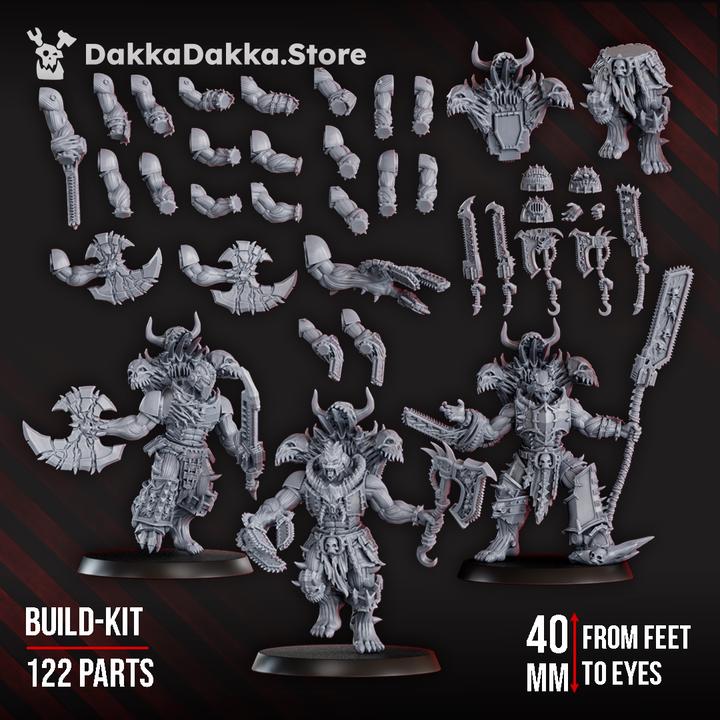Cursed Bone Shredders Squad – Chaos Proxy, DakkaDakka – 3D printed 16K resin miniature – photo 3 of 15