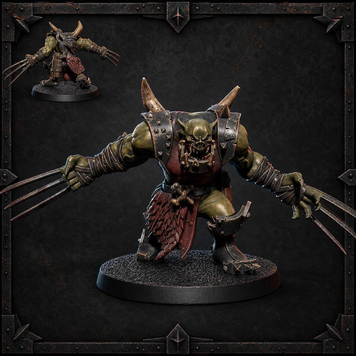 Logunn Orc Character – Ork Proxy, Blue Sky Minis – 3D printed 16K resin miniature – main photo