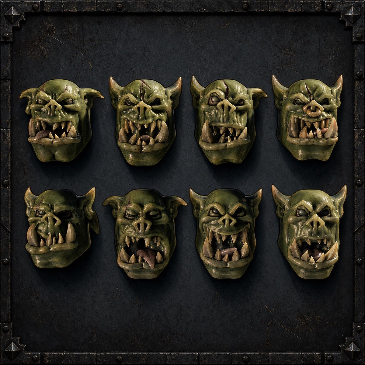 Orc Heads Conversion Bits Kit – Ork Compatible Bits, Blue Sky Minis – 3D printed 16K resin bits – main photo