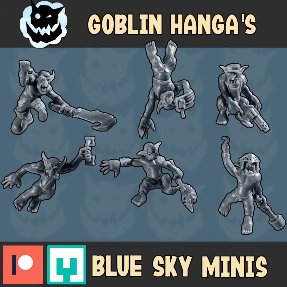 Goblin Hangars Orc Scenery – Ork Proxy, Blue Sky Minis – 3D printed 16K resin miniature – photo 2 of 3