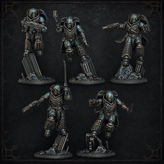 Scylla Assault Brothers Squad Kit – Alpha Legion Proxy, DakkaDakka – 3D printed 16K resin miniature – main photo