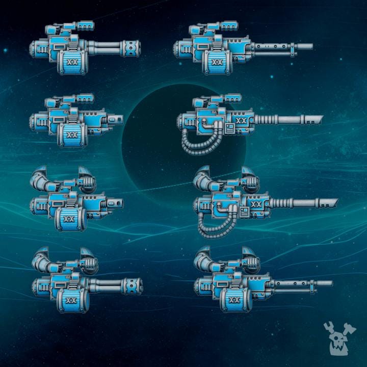 Scylla Heavy Weapons Single Gun or Set of 16 – Alpha Legion Compatible Bits, DakkaDakka – 16K resin bits – photo 6 of 7