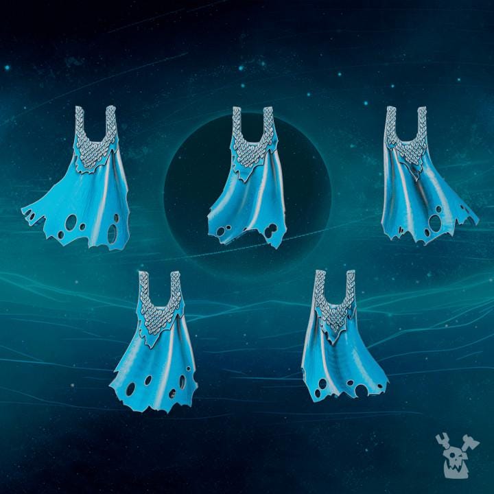 Scylla Cloaks Set of 5 – Alpha Legion Compatible Bits, DakkaDakka – 3D printed 16K resin bits – photo 2 of 2