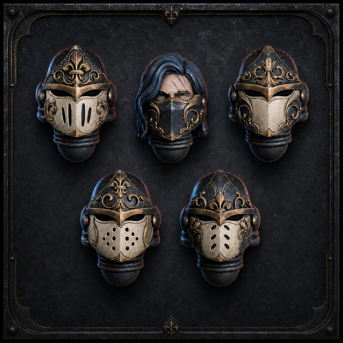 War Sisters Valiant Heart Heads – Adepta Sororitas Compatible Bits, DakkaDakka – 3D printed 16K resin bits – main photo