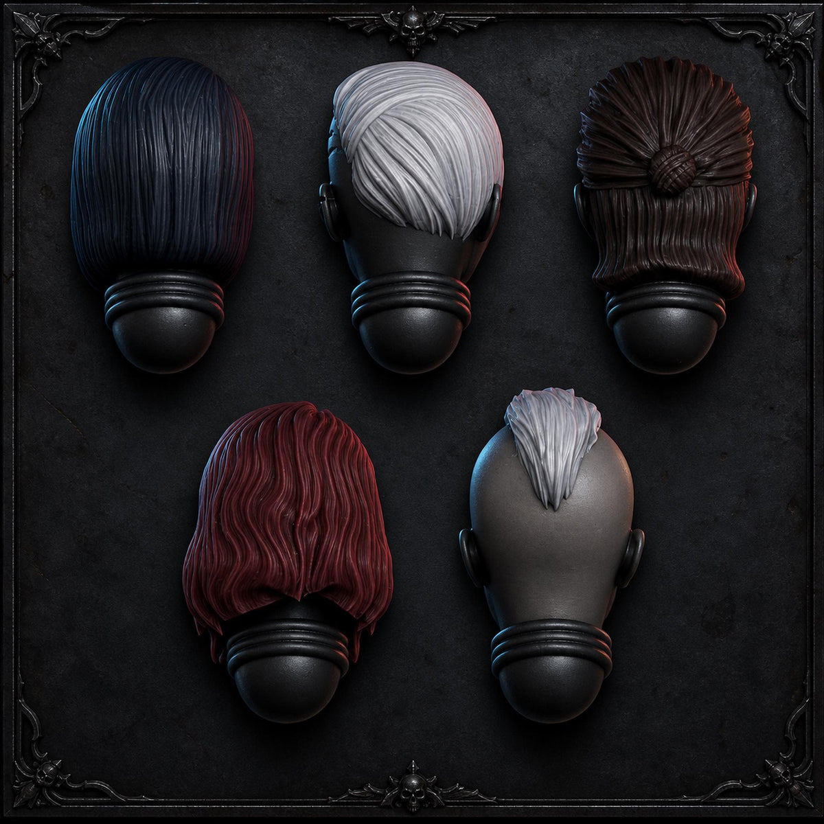 War Sisters Ebony Grail Heads – Adepta Sororitas Compatible Bits, DakkaDakka – 3D printed 16K resin bits – photo 2 of 4