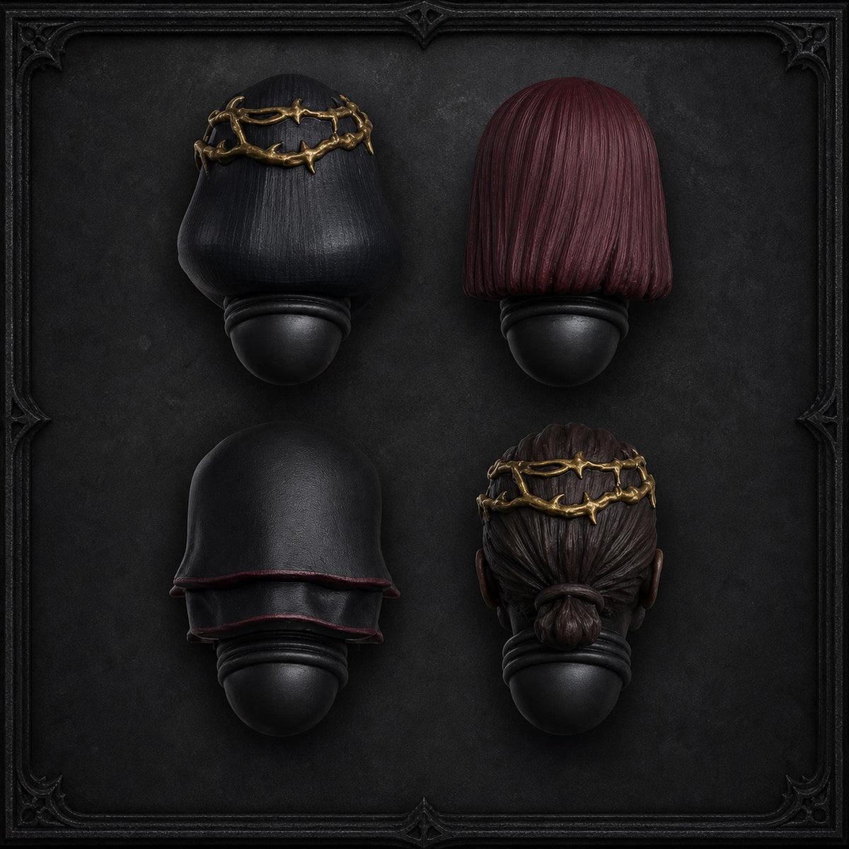 Sisterhood Grimdark Heads – Adepta Sororitas Compatible Bits, DakkaDakka – 3D printed 16K resin bits – photo 2 of 4