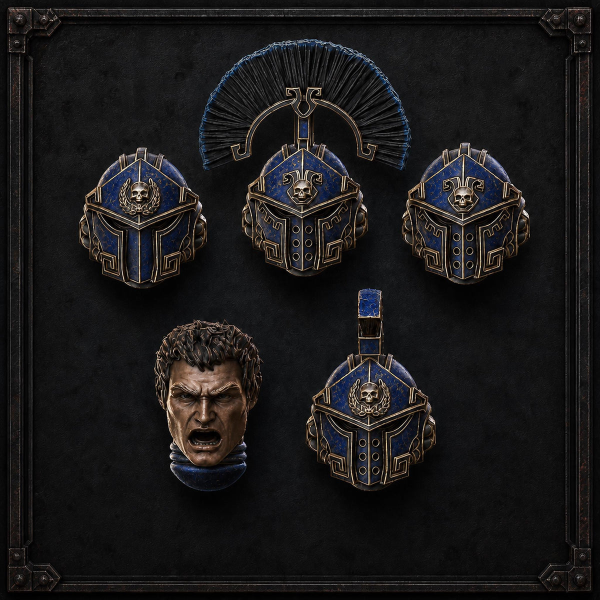 Legio Prima Victrix Princeps Cohorte Heads #2 – Ultramarines Compatible Bits, DakkaDakka – 16K resin bits – main photo