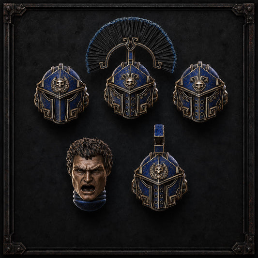 Legio Prima Victrix Princeps Cohorte Heads #2 – Ultramarines Compatible Bits, DakkaDakka – 16K resin bits – main photo