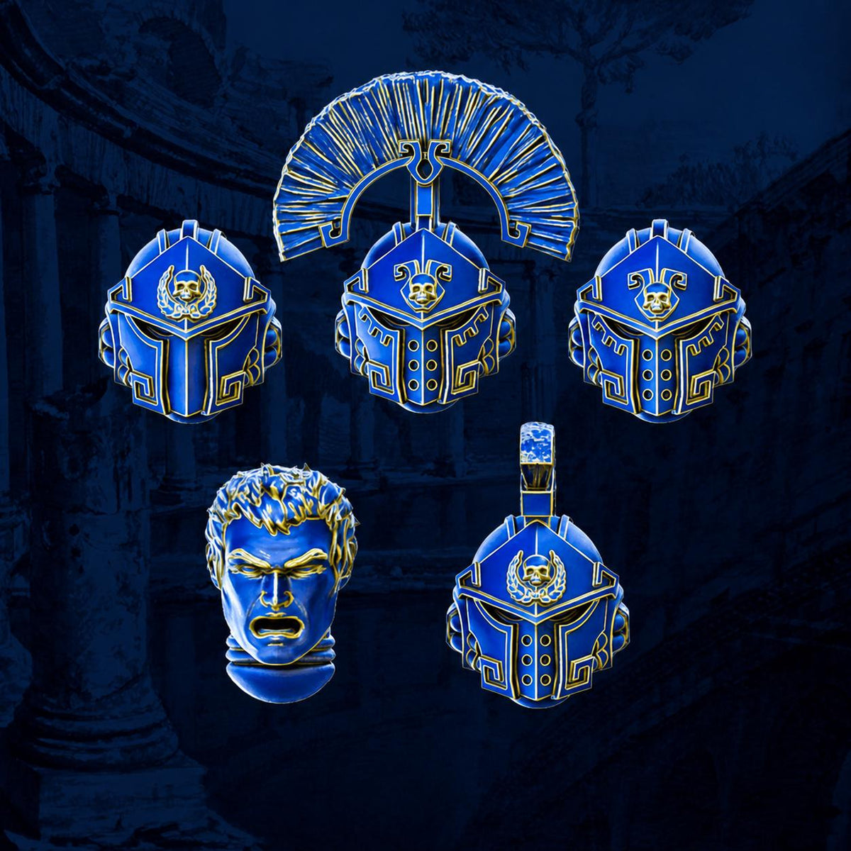 Legio Prima Victrix Princeps Cohorte Heads #2 – Ultramarines Compatible Bits, DakkaDakka – 16K resin bits – photo 2 of 2
