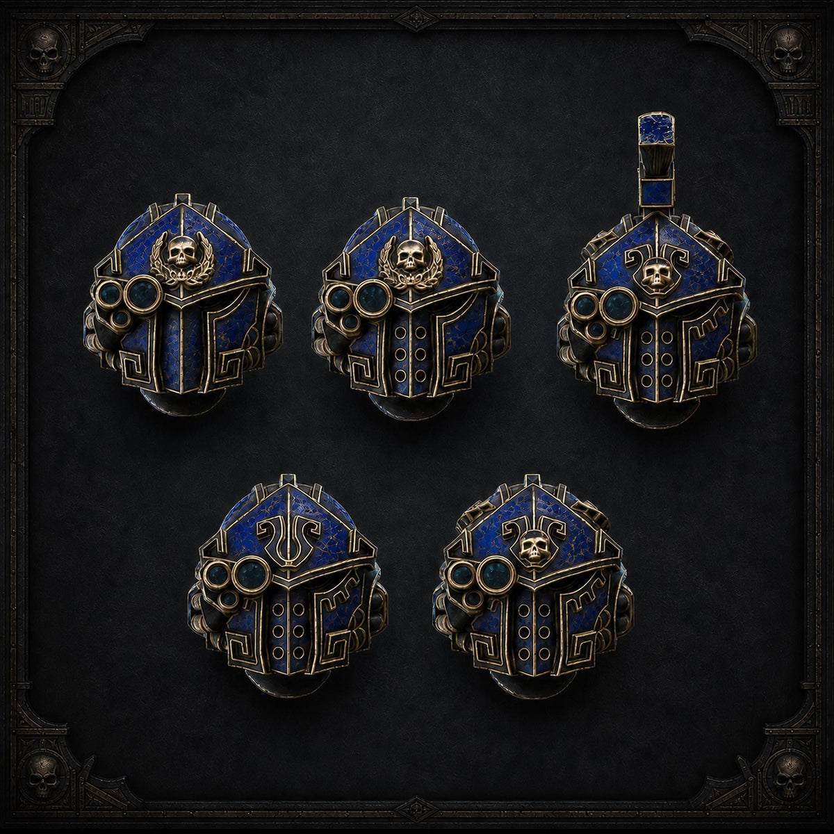 Legio Prima Victrix Gravis Princeps Heads – Ultramarines Compatible Bits, DakkaDakka – 3D printed 16K resin bits – main photo