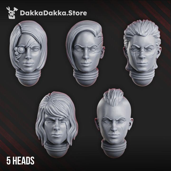 War Sisters Ebony Grail Heads – Adepta Sororitas Compatible Bits, DakkaDakka – 3D printed 16K resin bits – photo 3 of 4