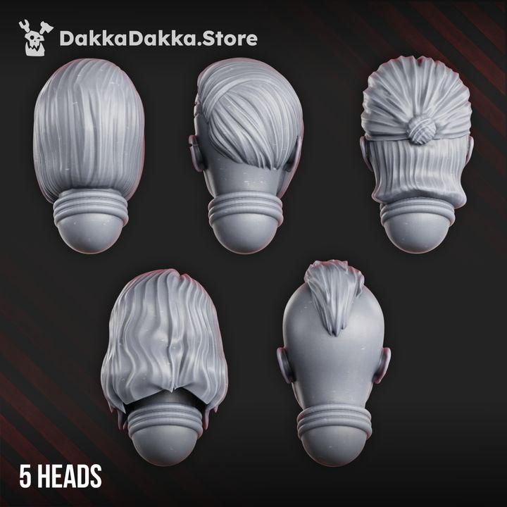 War Sisters Ebony Grail Heads – Adepta Sororitas Compatible Bits, DakkaDakka – 3D printed 16K resin bits – photo 4 of 4