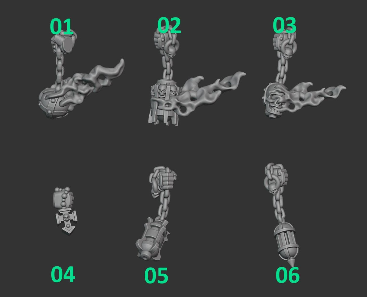 Eternal Pilgrims Incense burner & relics – Dark Angels Compatible Bits, GreyTide Studio – 16K resin bits – photo 2 of 2