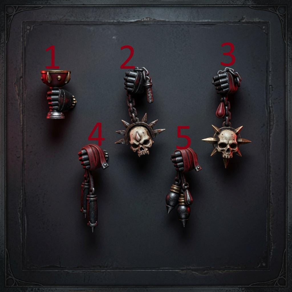 Crimson Lords Relic hands decoration – Blood Angels Compatible Bits, GreyTide Studio – 3D printed 16K resin bits – main photo