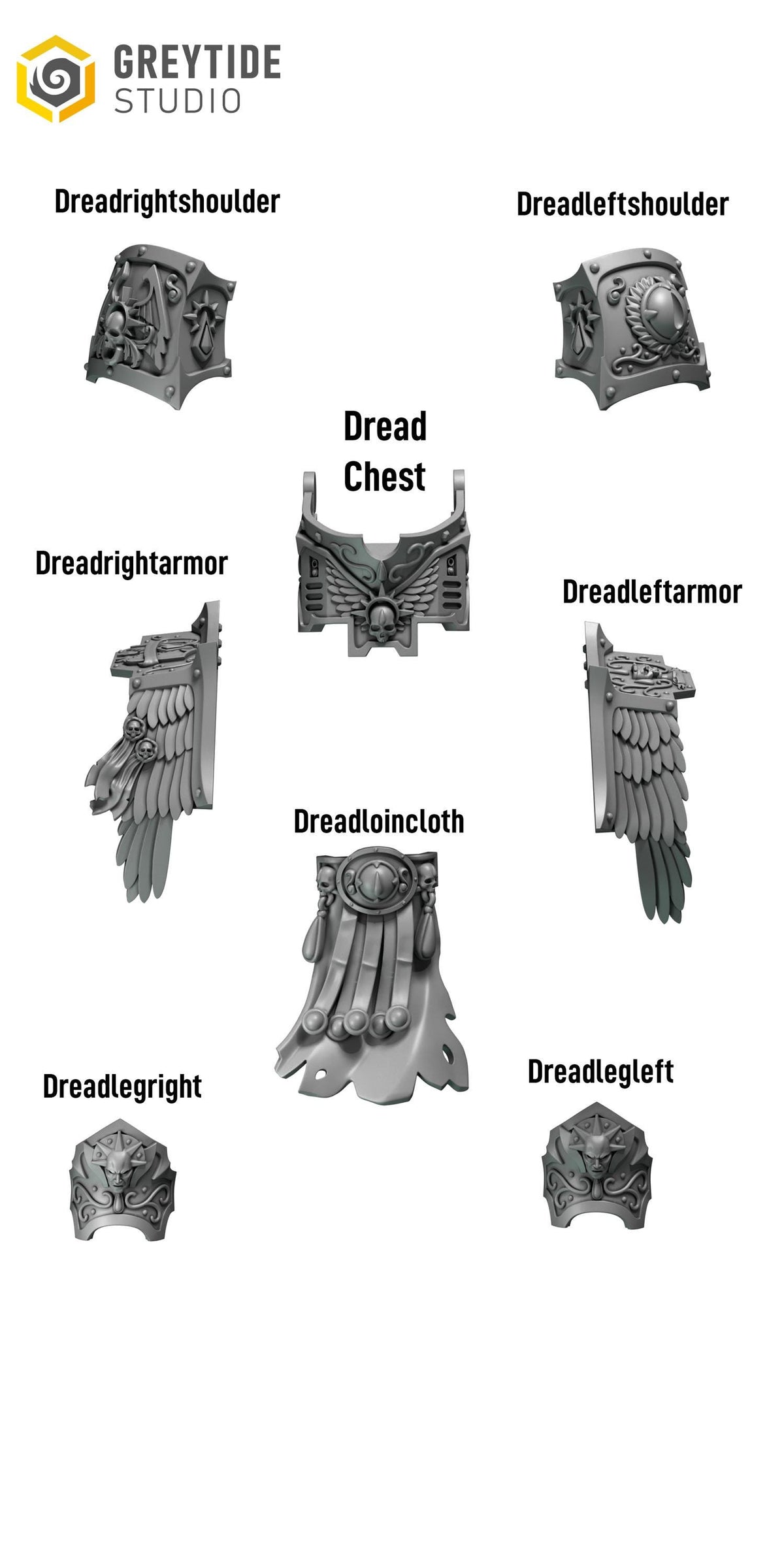 Crimson Lords Ancient Armor – Blood Angels Compatible Bits, GreyTide Studio – 3D printed 16K resin bits – photo 3 of 3