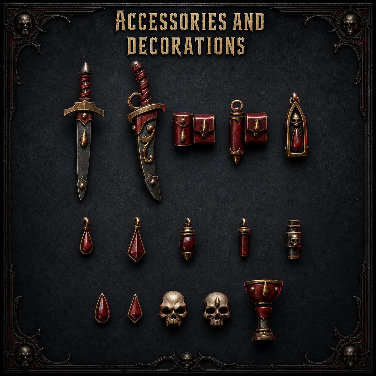 Crimson Lords – Blood Angels Compatible Bits, GreyTide Studio – 3D printed 16K resin bits – main photo
