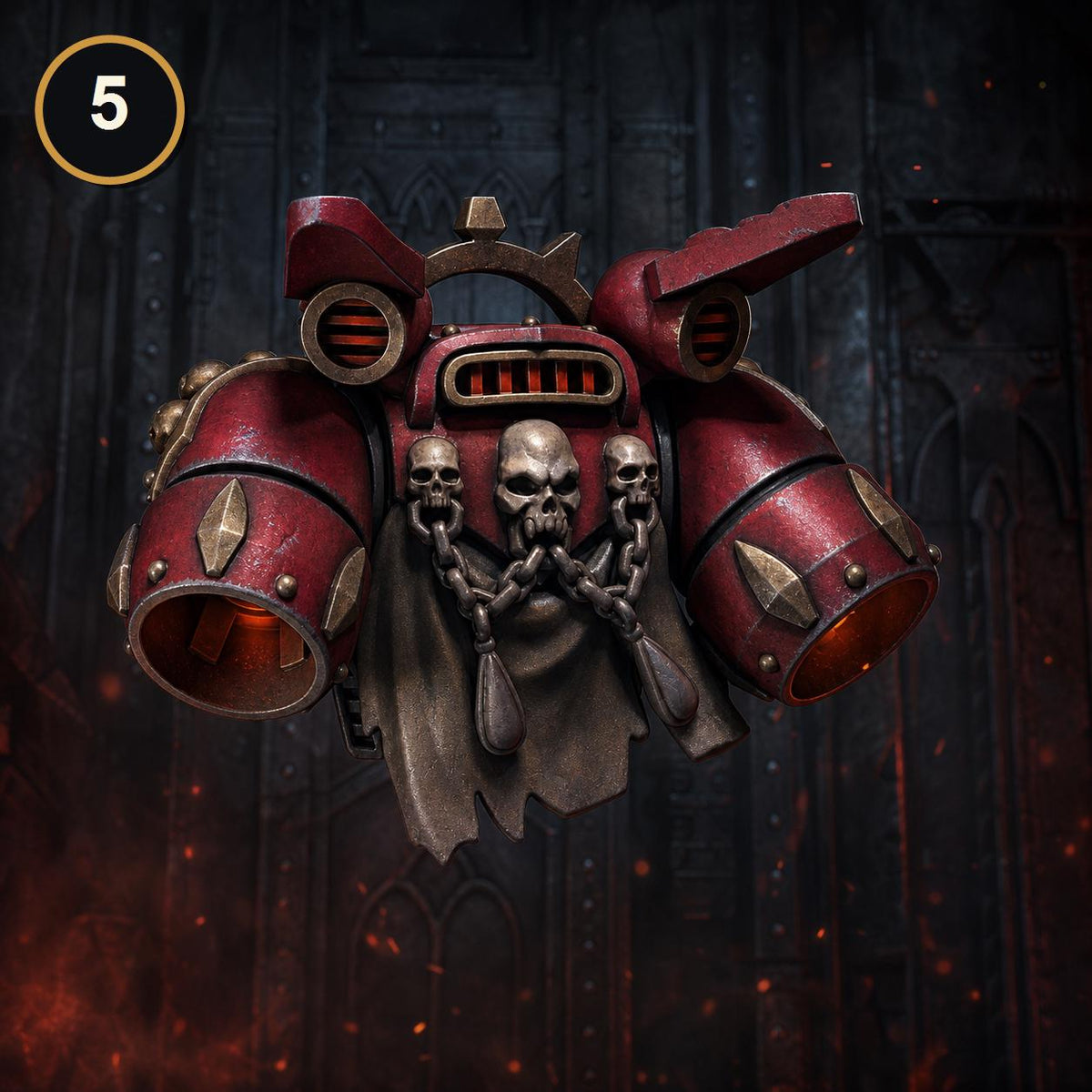 Crimson Lords Jetpacks #1 – Blood Angels Compatible Bits, GreyTide Studio – 3D printed 16K resin bits – photo 7 of 7