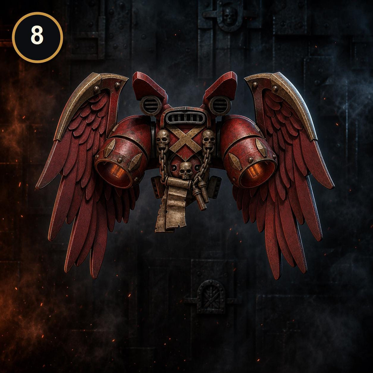 Crimson Lords Winged Jetpacks #2 – Blood Angels Compatible Bits, GreyTide Studio – 3D printed 16K resin bits – photo 5 of 7