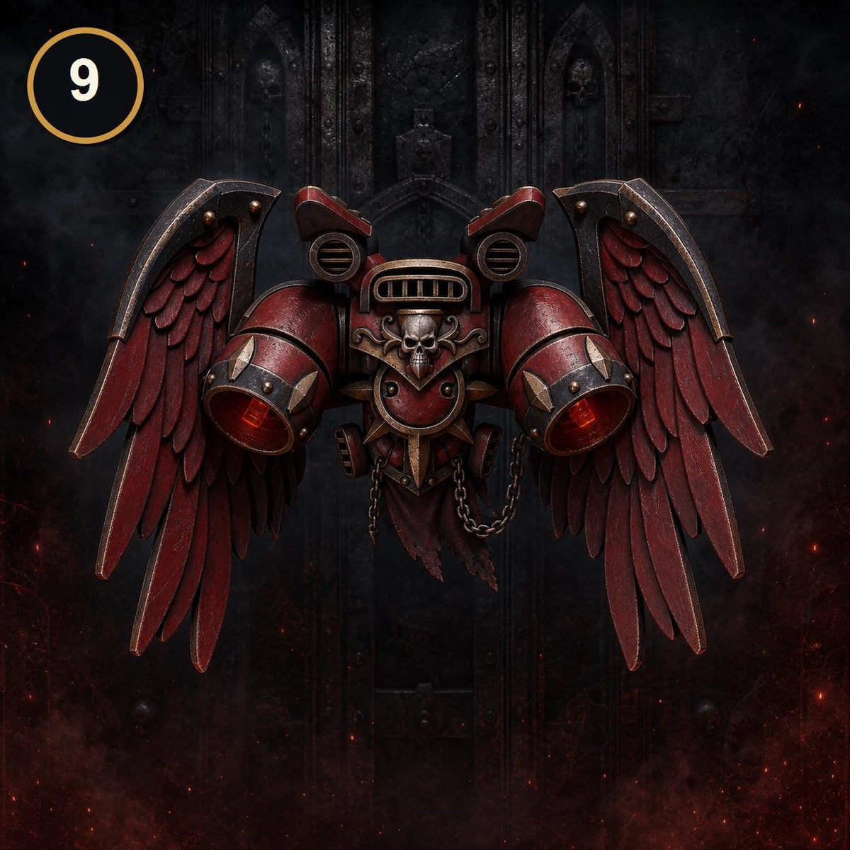 Crimson Lords Winged Jetpacks #2 – Blood Angels Compatible Bits, GreyTide Studio – 3D printed 16K resin bits – photo 6 of 7