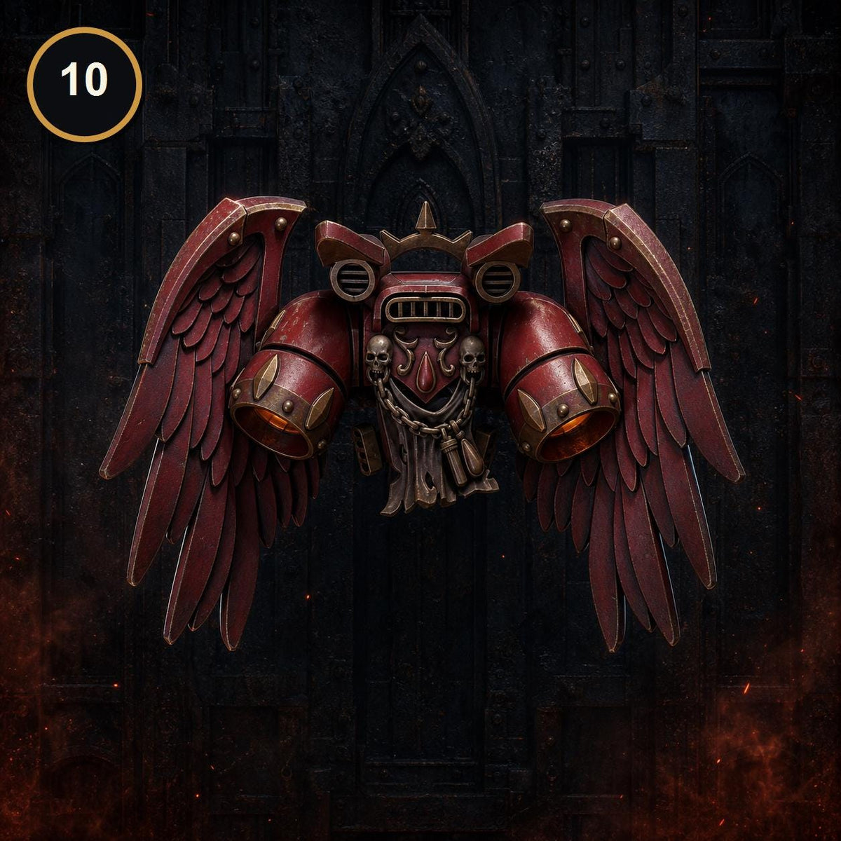 Crimson Lords Winged Jetpacks #2 – Blood Angels Compatible Bits, GreyTide Studio – 3D printed 16K resin bits – photo 7 of 7