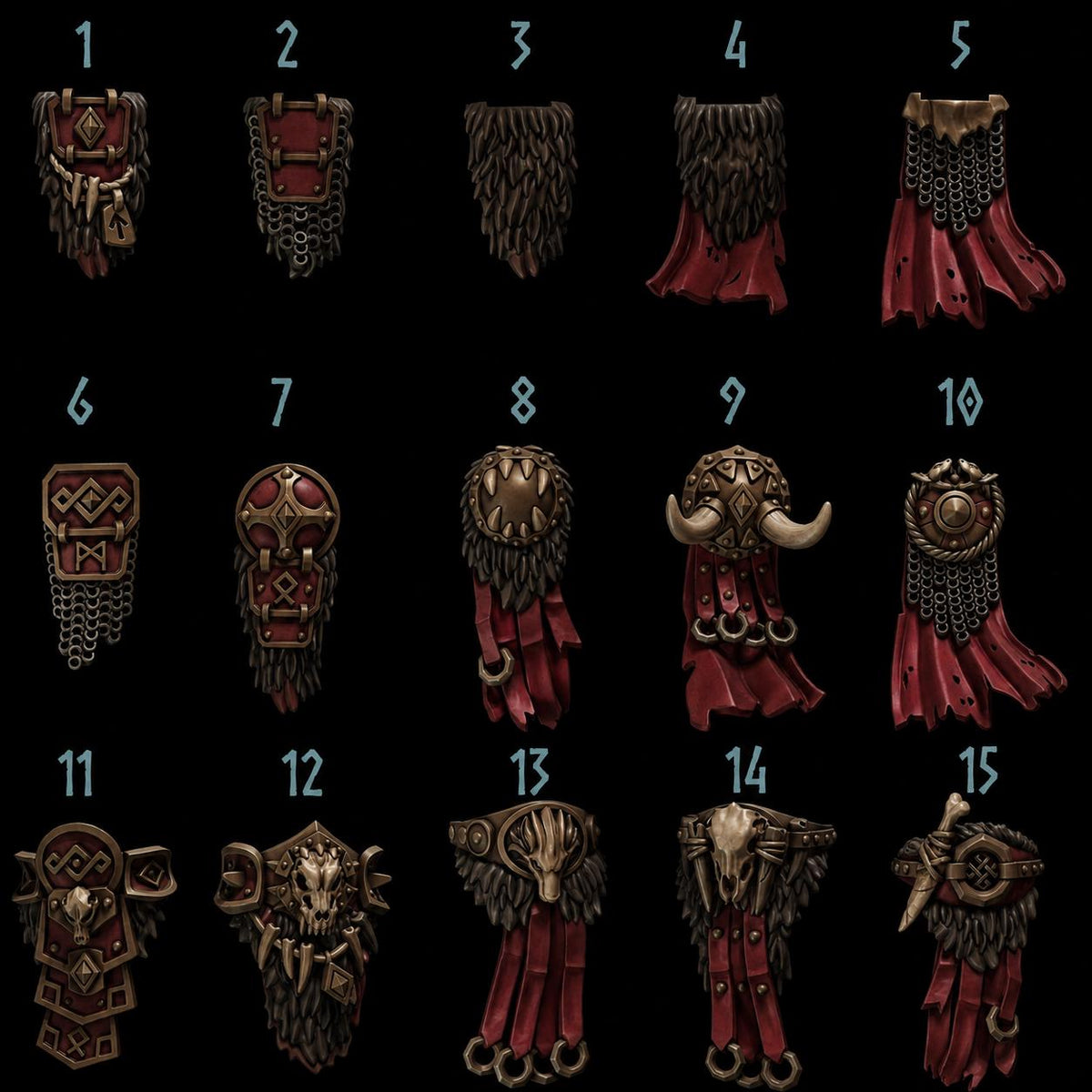 Primal Hounds Loincloths #3 – Space Wolves Compatible Bits, GreyTide Studio – 3D printed 16K resin bits – photo 2 of 2