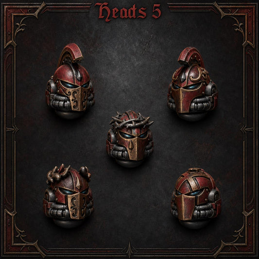 Crimson Lords Heads #5 – Blood Angels Compatible Bits, GreyTide Studio – 3D printed 16K resin bits – main photo