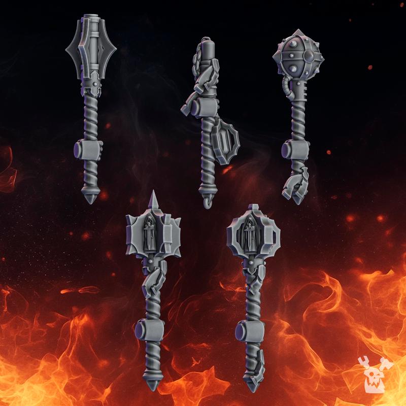 Pactum Aeternum Knight Maces – Black Templars Compatible Bits, DakkaDakka – 3D printed 16K resin bits – photo 2 of 2