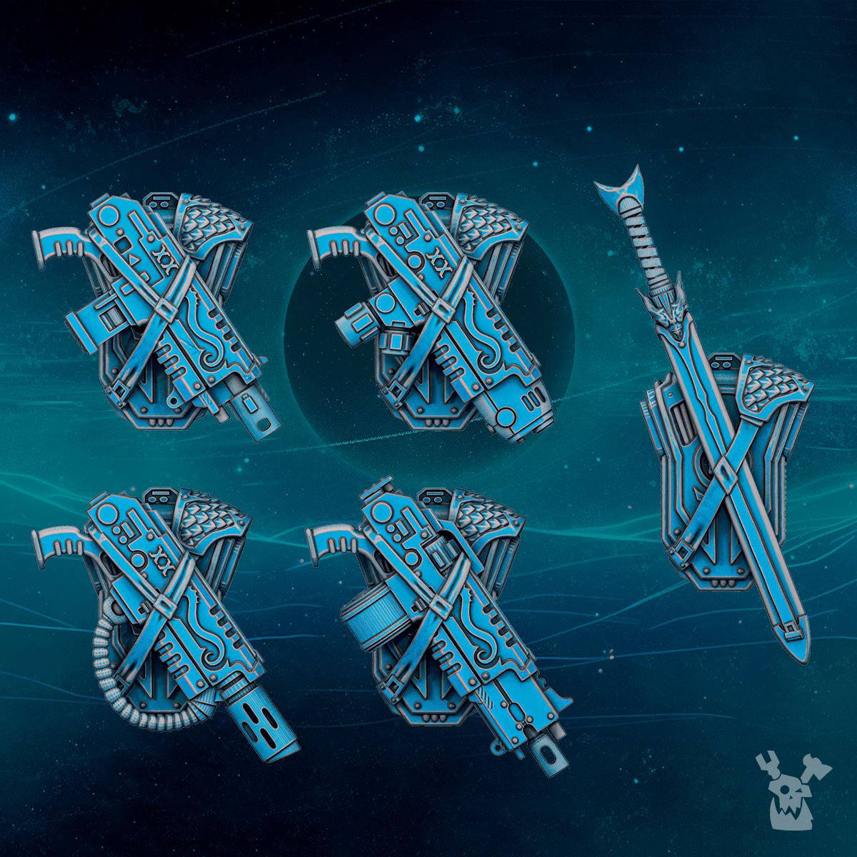 Scylla Backpacks – Alpha Legion Compatible Bits, DakkaDakka – 3D printed 16K resin bits – photo 2 of 2