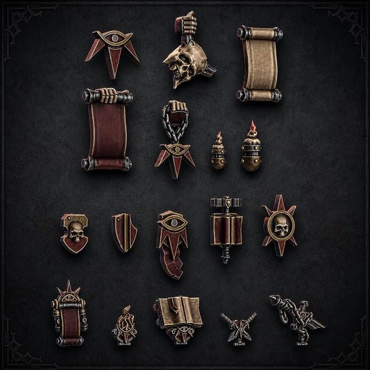 Pactum Aeternum Warden Decor – Black Templars Compatible Bits, DakkaDakka – 3D printed 16K resin bits – main photo