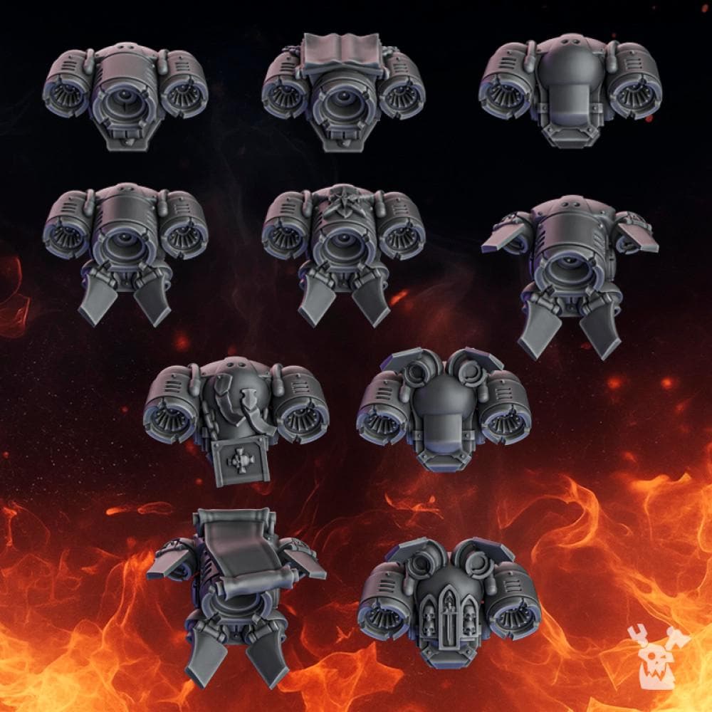 Pactum Aeternum Jetpacks – Black Templars Compatible Bits, DakkaDakka – 3D printed 16K resin bits – photo 2 of 3