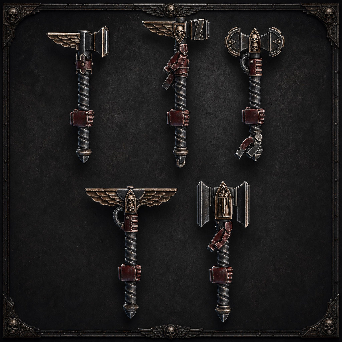 Pactum Aeternum Knight Hammers – Black Templars Compatible Bits, DakkaDakka – 3D printed 16K resin bits – main photo