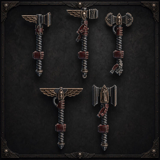Pactum Aeternum Knight Hammers – Black Templars Compatible Bits, DakkaDakka – 3D printed 16K resin bits – main photo