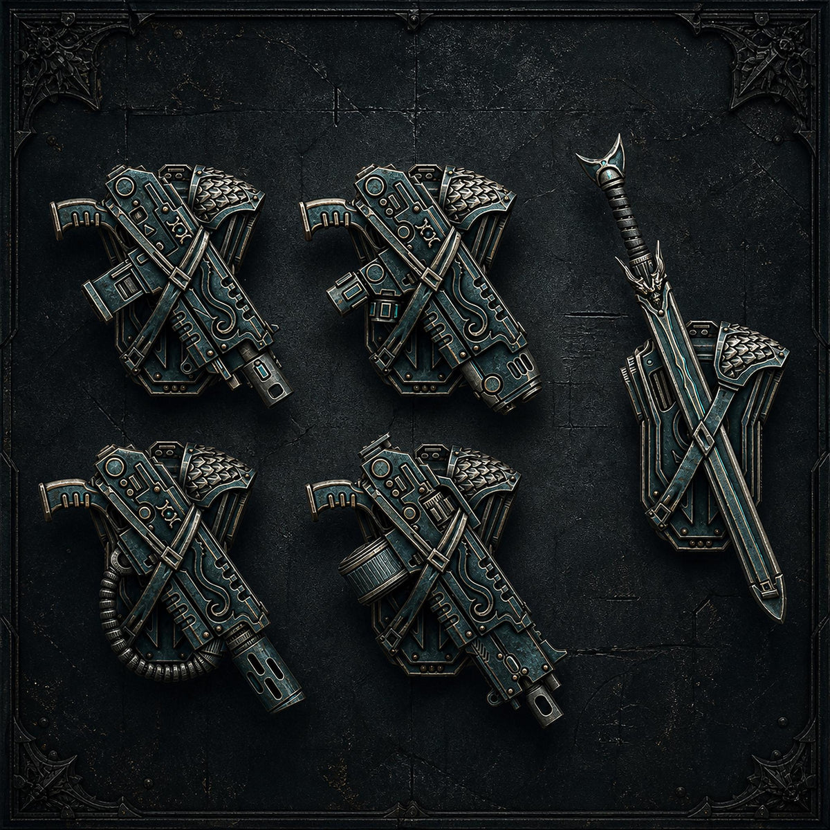 Scylla Backpacks – Alpha Legion Compatible Bits, DakkaDakka – 3D printed 16K resin bits – main photo